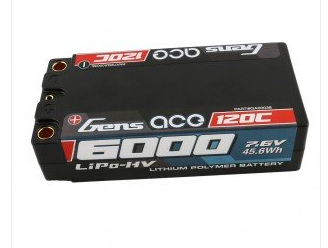 Battery LiPo GENS 6000 mAh 2S 7.6V 120C (Gens Ace Hard Case)